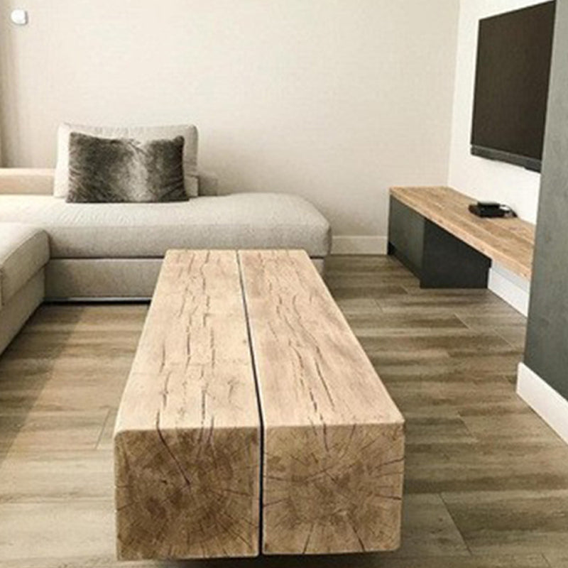 Solid Wood Coffee Table Living Room Scandinavian Coffee Table in Light Wood