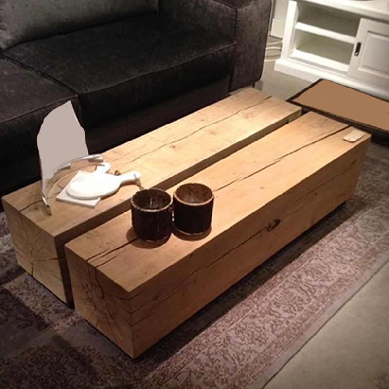Solid Wood Coffee Table Living Room Scandinavian Coffee Table in Light Wood