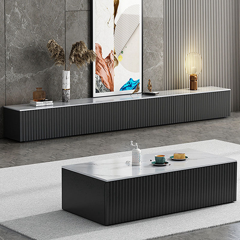 Contemporary TV Stand Console Wood TV Media Stand with Drawers