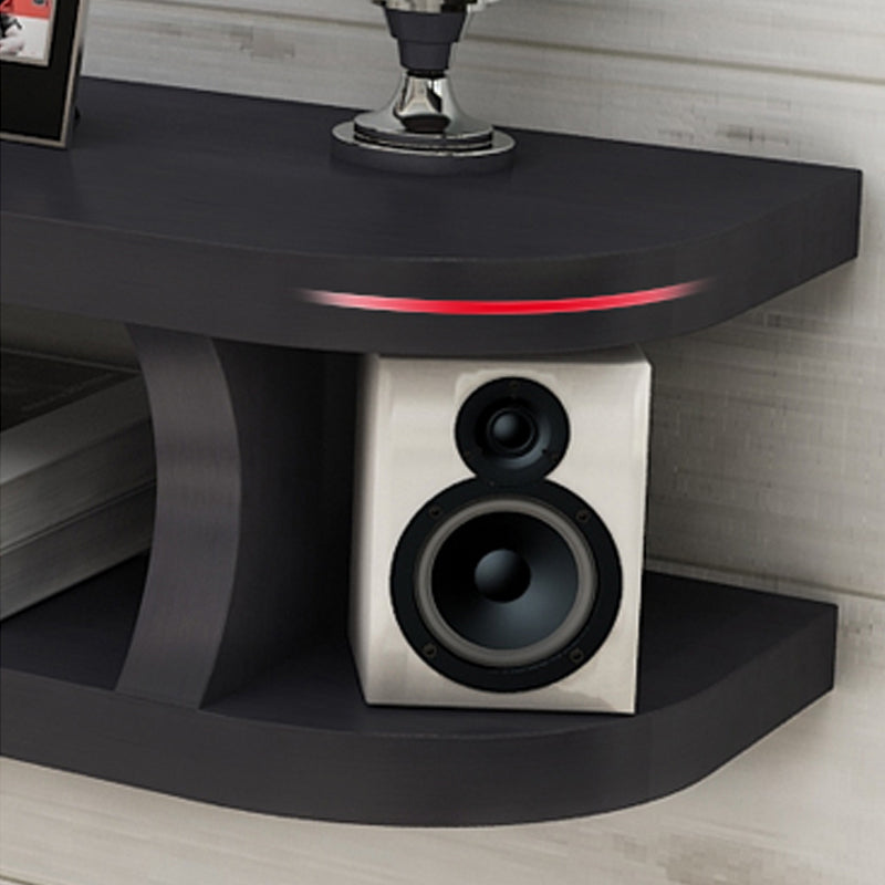 9" W Scandinavian TV Media Stand Open Shelving Wall-mounted TV Media Console