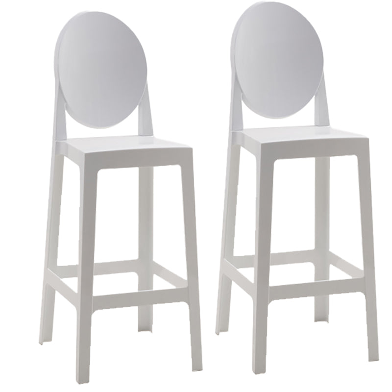 Industrial Acrylic Counter Height Stools 4 Legs Bar Stool for Indoor