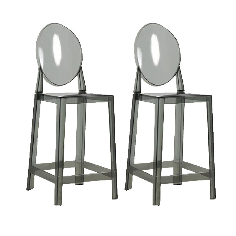 Industrial Acrylic Counter Height Stools 4 Legs Bar Stool for Indoor