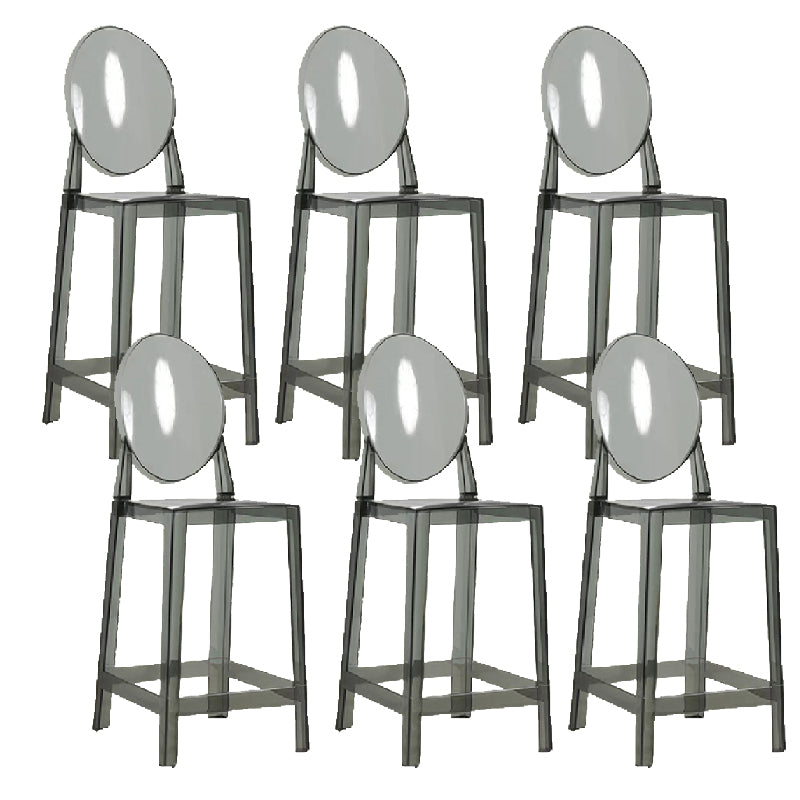 Industrial Acrylic Counter Height Stools 4 Legs Bar Stool for Indoor