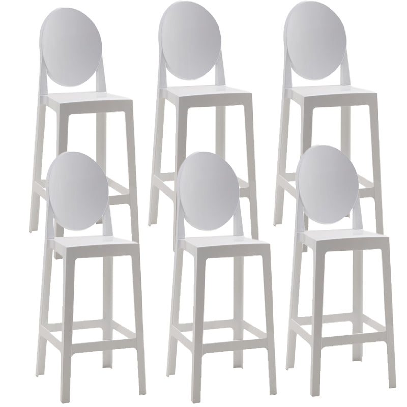 Industrial Acrylic Counter Height Stools 4 Legs Bar Stool for Indoor