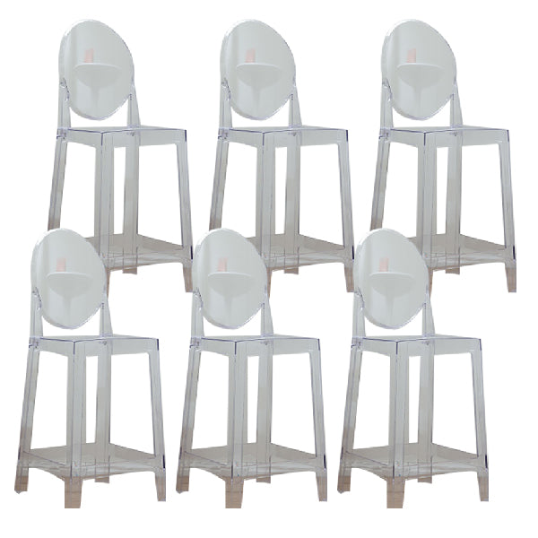 Industrial Acrylic Counter Height Stools 4 Legs Bar Stool for Indoor