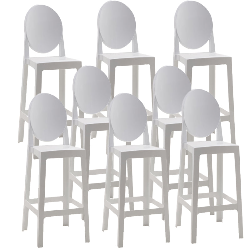 Industrial Acrylic Counter Height Stools 4 Legs Bar Stool for Indoor