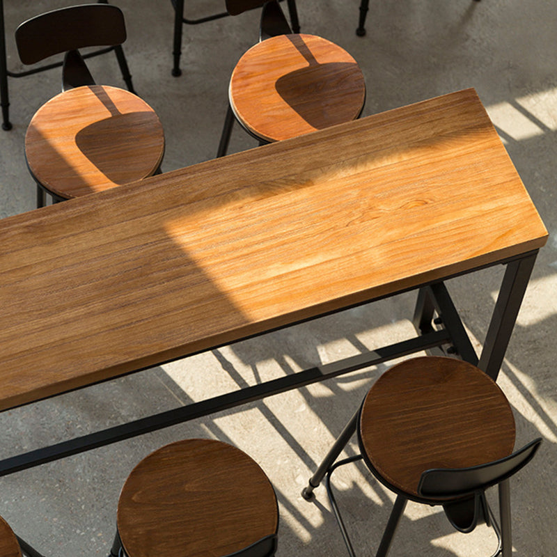 Contemporary Style Counter Stool Living Room Bar Stool with Metal Base