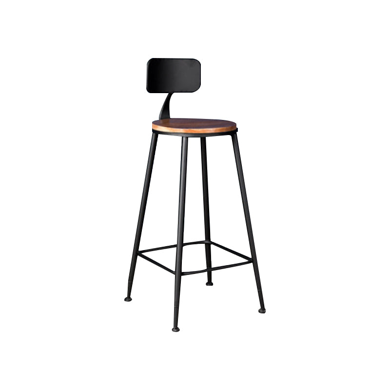 Contemporary Style Counter Stool Living Room Bar Stool with Metal Base