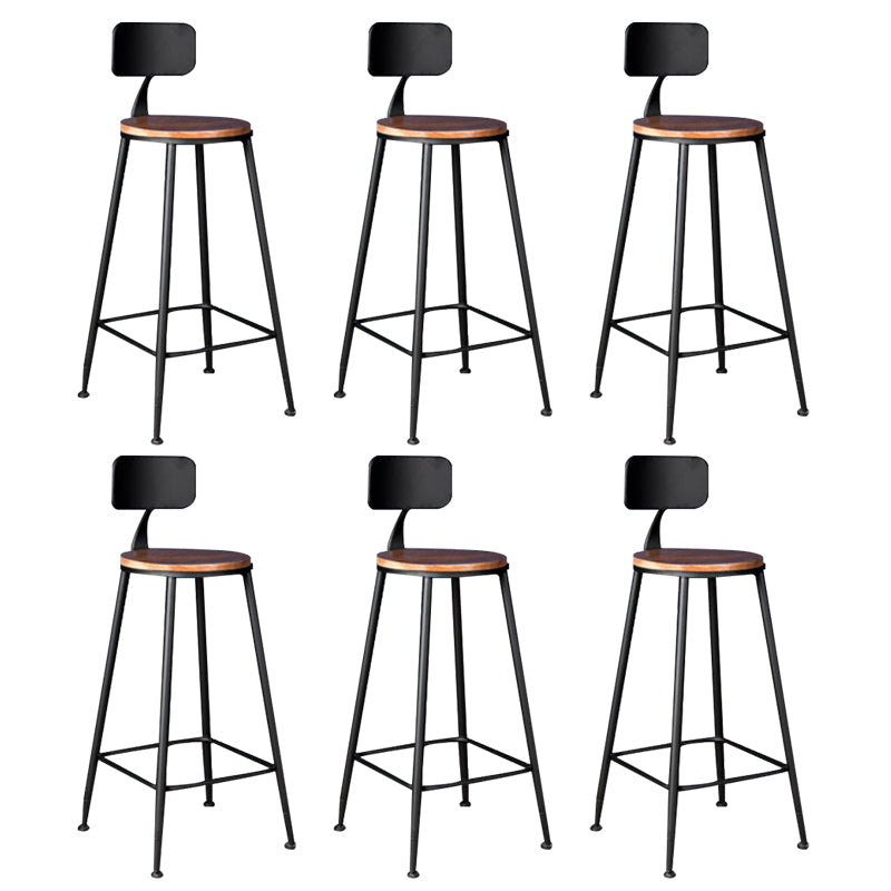Contemporary Style Counter Stool Living Room Bar Stool with Metal Base