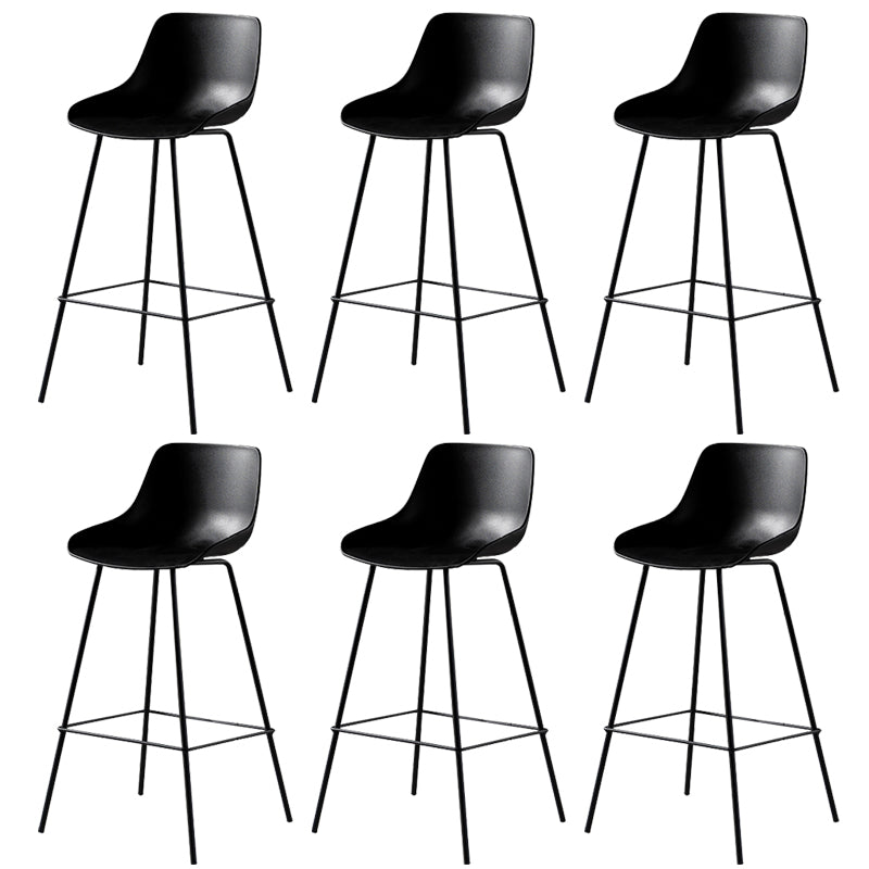 Contemporary Counter Height Stools Plastic Height Bar Stool for Living Room