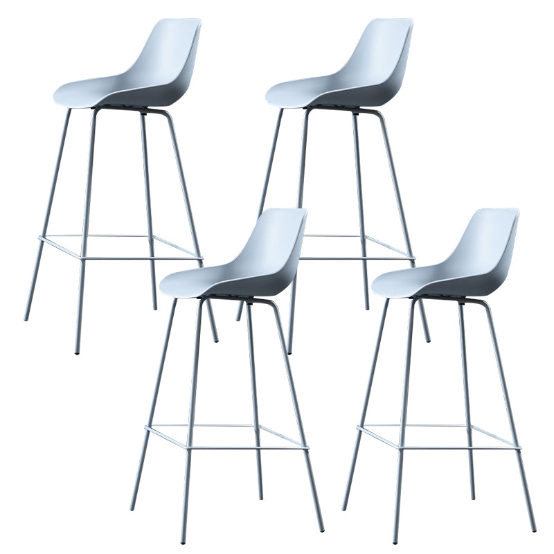 Contemporary Counter Height Stools Plastic Height Bar Stool for Living Room
