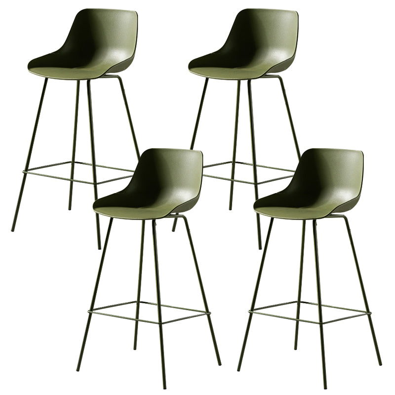 Contemporary Counter Height Stools Plastic Height Bar Stool for Living Room