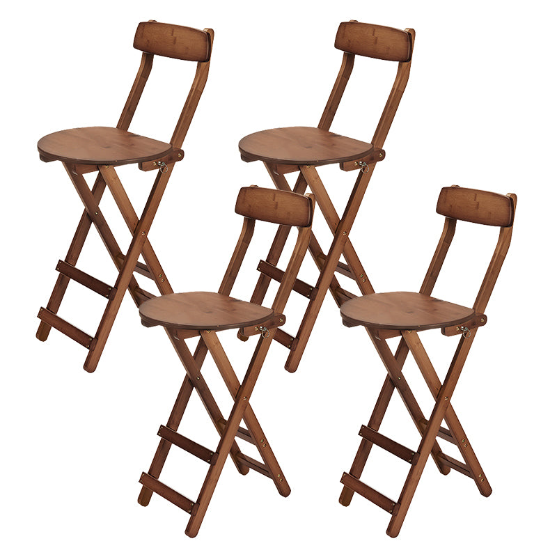 Contemporary Wooden Counter Height Stools Folding Height Bar Stool