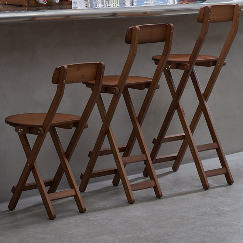 Contemporary Wooden Counter Height Stools Folding Height Bar Stool