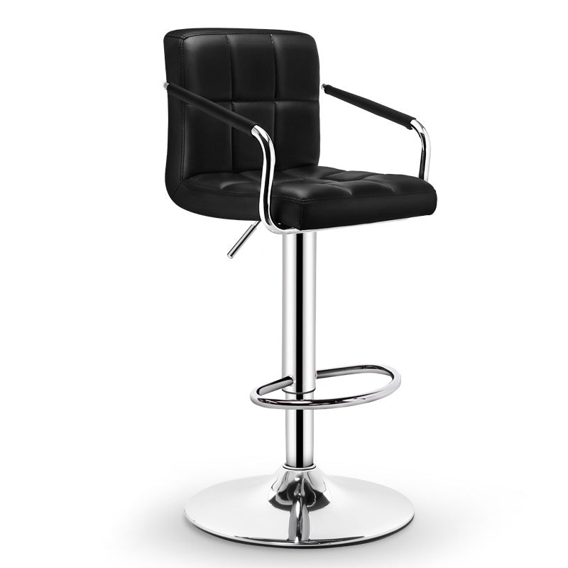 Contemporary Leather Counter Height Stools Adjustable Height Bar Stool