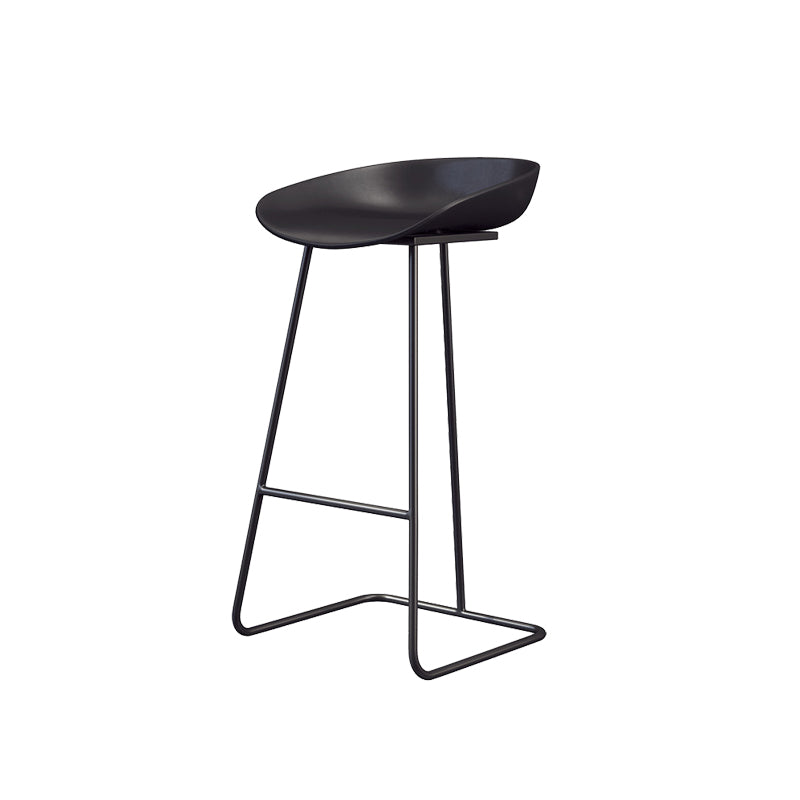 Glam Style Plastic Counter Stool Counter Height Bucket Bar Stool