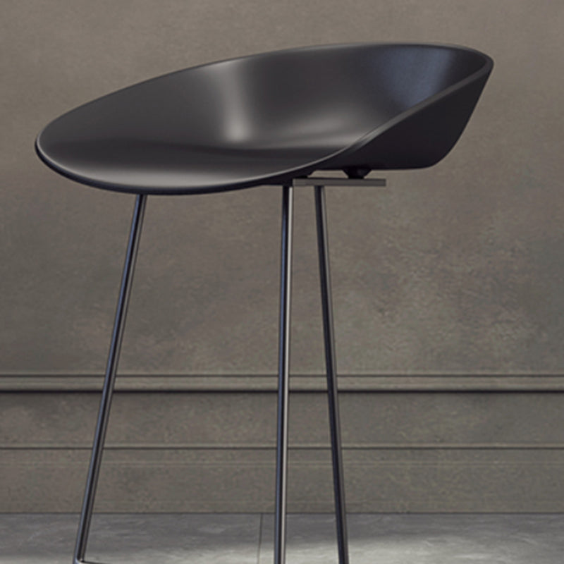 Glam Style Plastic Counter Stool Counter Height Bucket Bar Stool