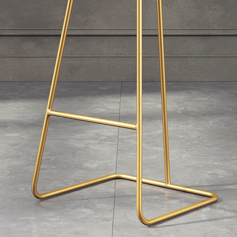 Glam Style Plastic Counter Stool Counter Height Bucket Bar Stool