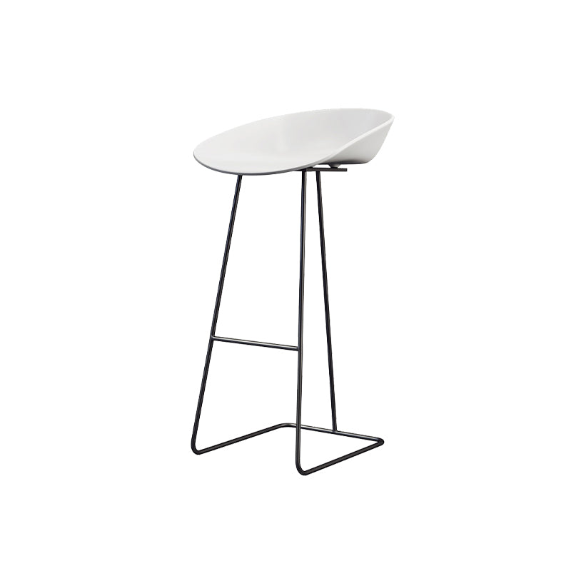 Glam Style Plastic Counter Stool Counter Height Bucket Bar Stool