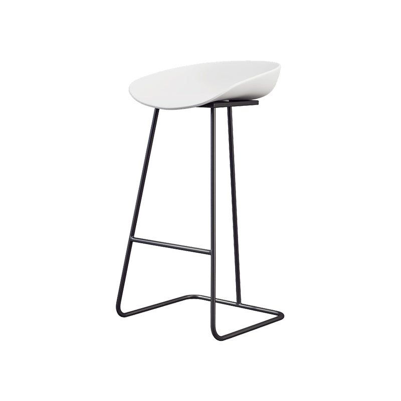 Glam Style Plastic Counter Stool Counter Height Bucket Bar Stool