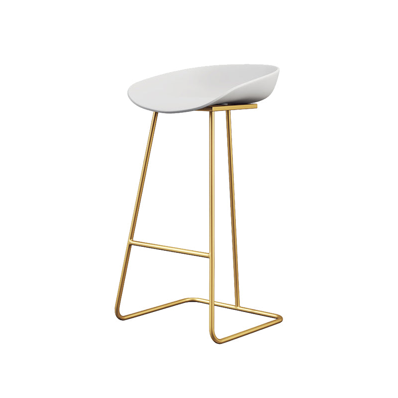 Glam Style Plastic Counter Stool Counter Height Bucket Bar Stool