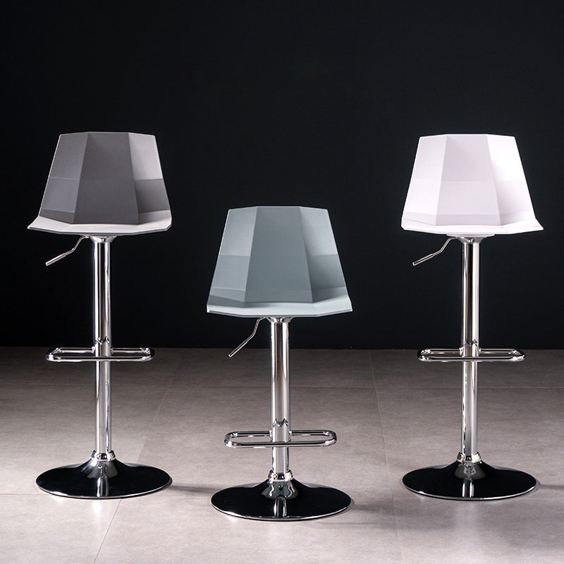 Contemporary Plastic Counter Height Stools Adjustable Height Bar Stool