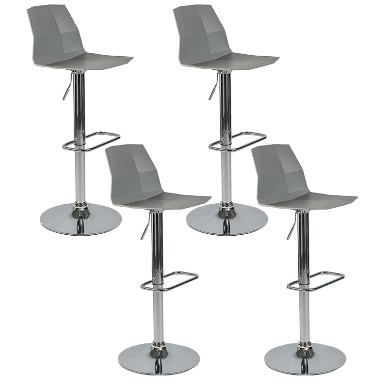 Contemporary Plastic Counter Height Stools Adjustable Height Bar Stool