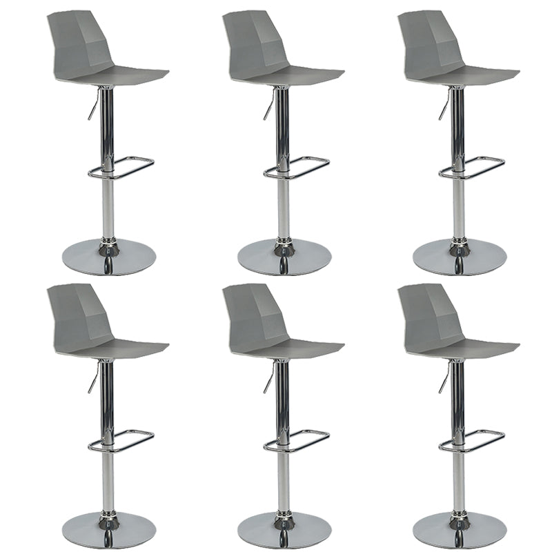 Contemporary Plastic Counter Height Stools Adjustable Height Bar Stool