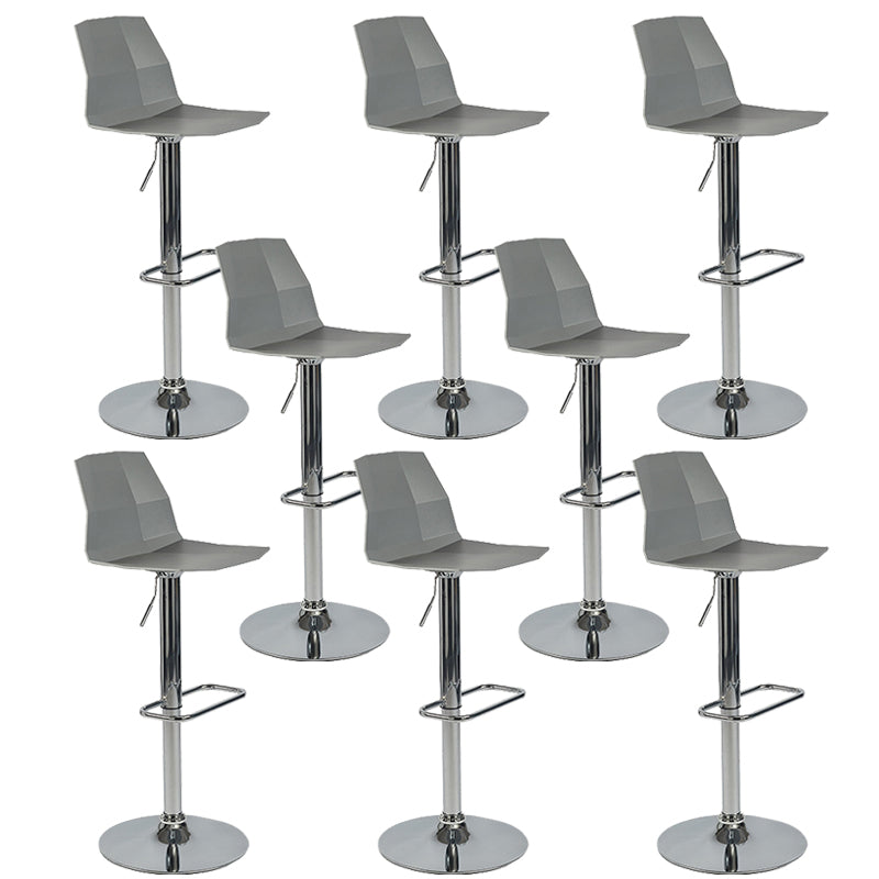 Contemporary Plastic Counter Height Stools Adjustable Height Bar Stool