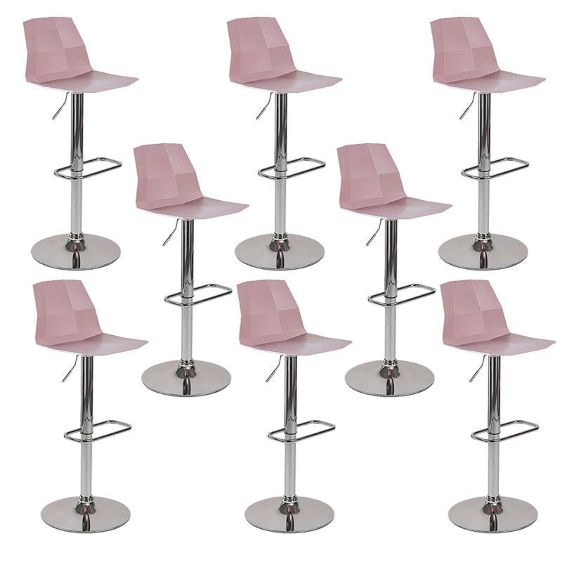Contemporary Plastic Counter Height Stools Adjustable Height Bar Stool