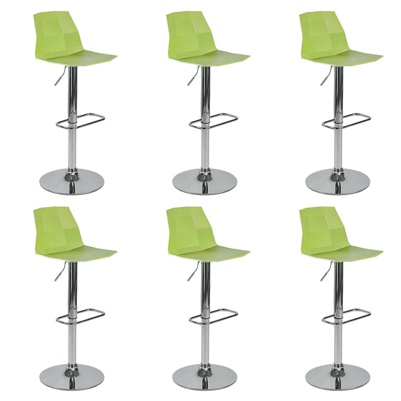 Contemporary Plastic Counter Height Stools Adjustable Height Bar Stool