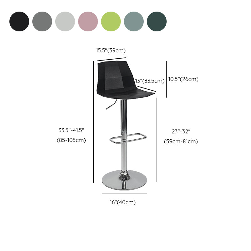 Contemporary Plastic Counter Height Stools Adjustable Height Bar Stool
