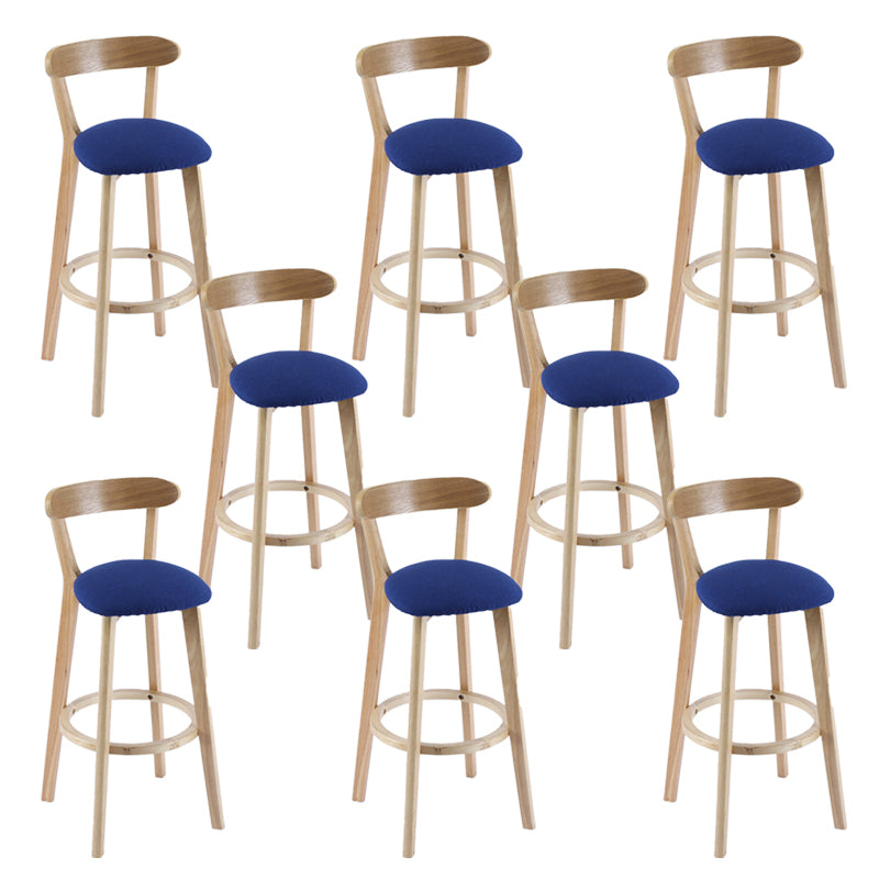 Contemporary Wooden Counter Height Stools Cushion Bar Stool for Indoor