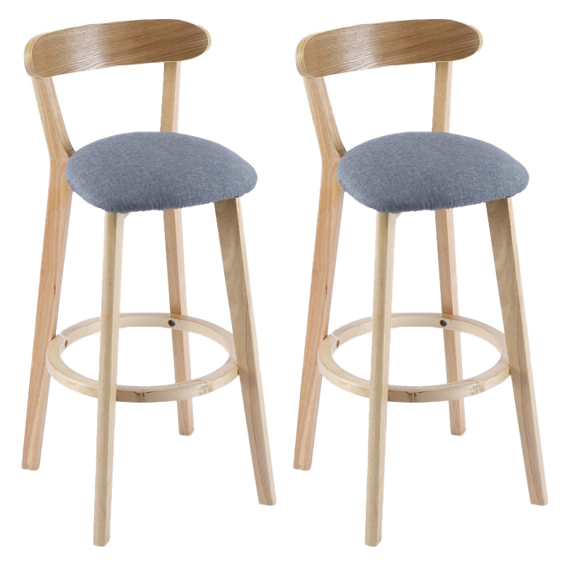 Contemporary Wooden Counter Height Stools Cushion Bar Stool for Indoor