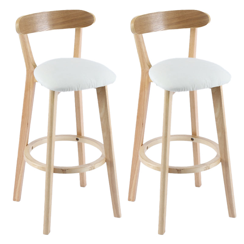 Contemporary Wooden Counter Height Stools Cushion Bar Stool for Indoor