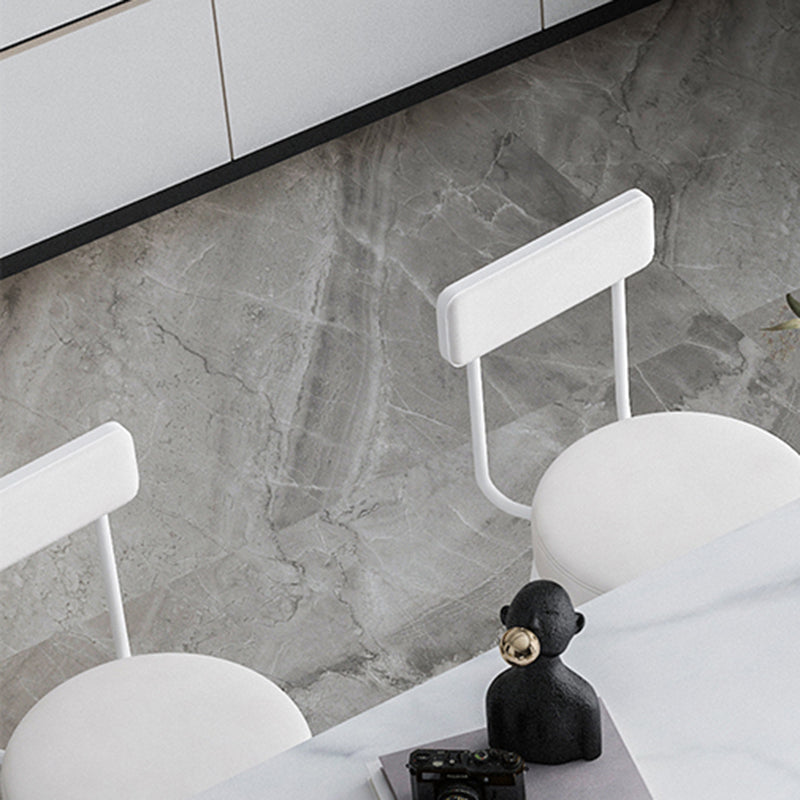 Faux Leather Armless Counter Stool Glam Style Low Back Bar Stool for Indoor