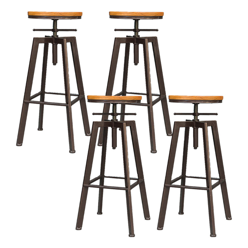 Industrial Metal Counter Height Stools Bar Footrest Stool for Indoor