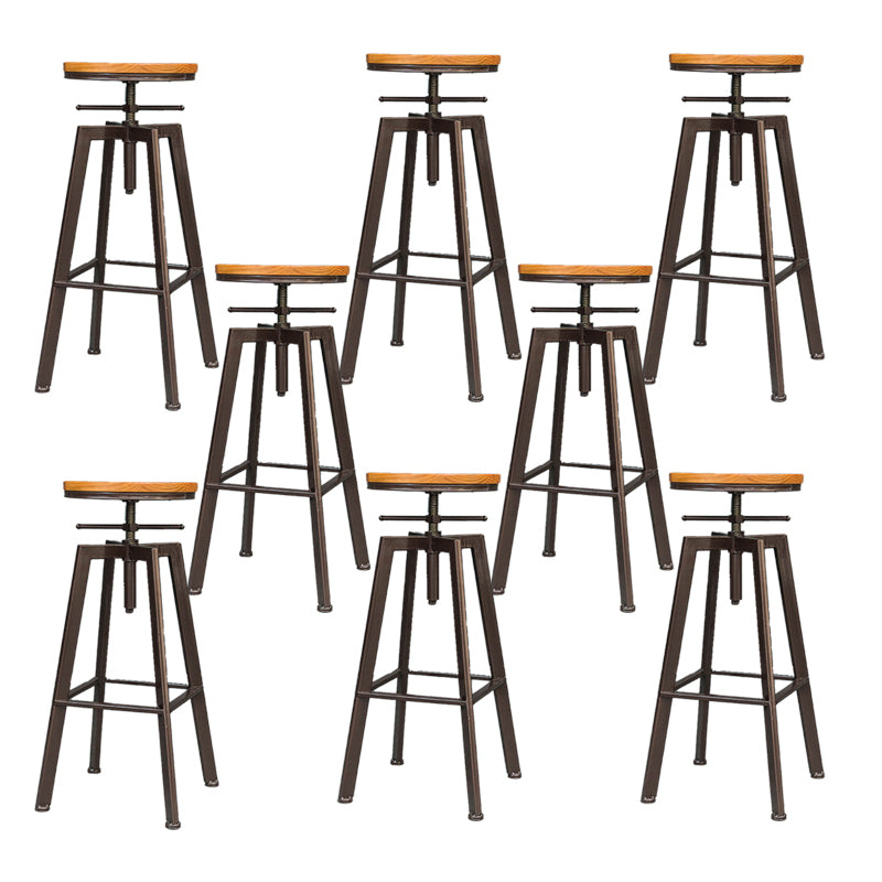 Industrial Metal Counter Height Stools Bar Footrest Stool for Indoor