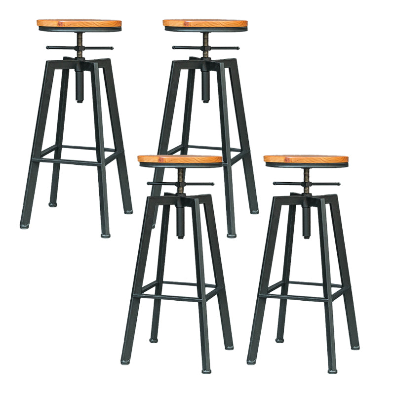 Industrial Metal Counter Height Stools Bar Footrest Stool for Indoor