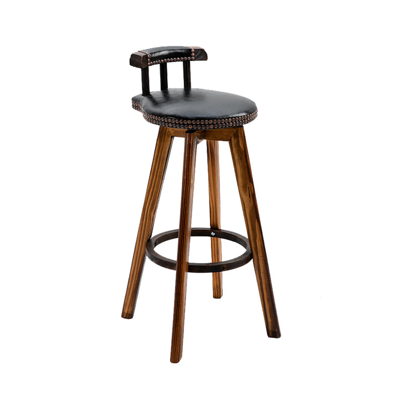 Industrial Wooden Counter Height Stools Round Bar Stool for Bristol