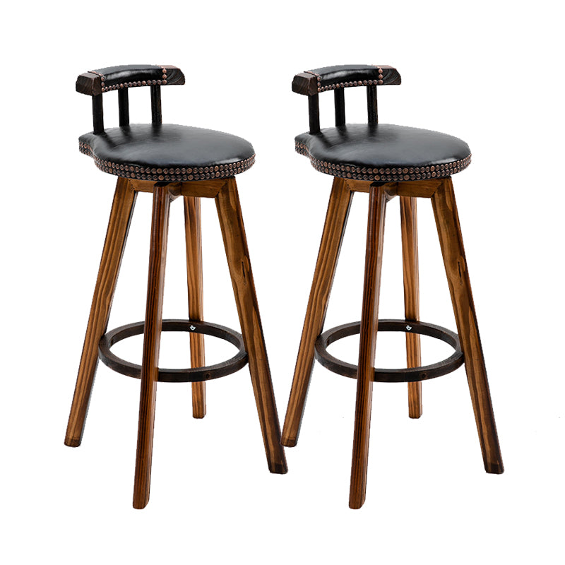 Industrial Wooden Counter Height Stools Round Bar Stool for Bristol