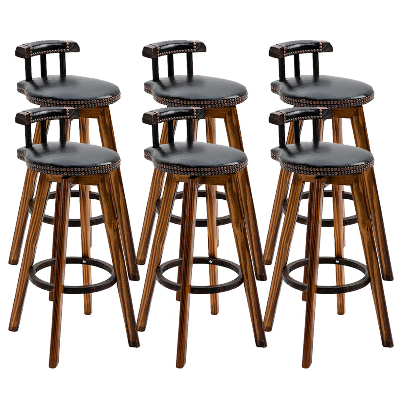 Industrial Wooden Counter Height Stools Round Bar Stool for Bristol