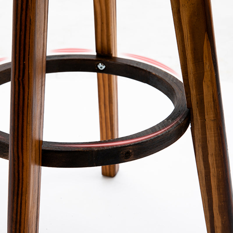 Industrial Wooden Counter Height Stools Round Bar Stool for Bristol