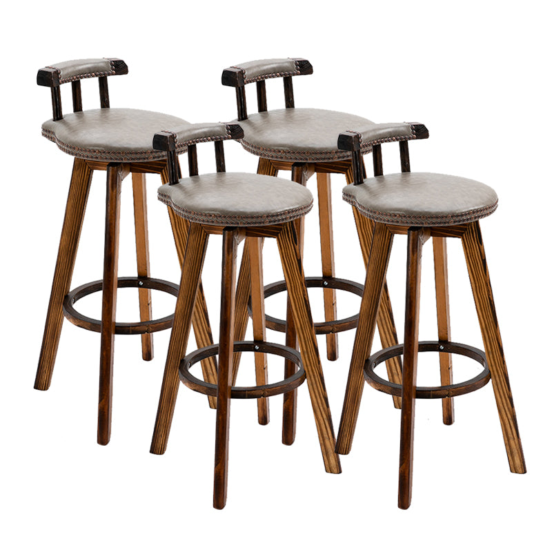 Industrial Wooden Counter Height Stools Round Bar Stool for Bristol