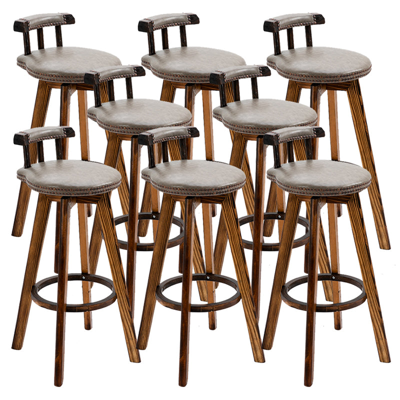 Industrial Wooden Counter Height Stools Round Bar Stool for Bristol