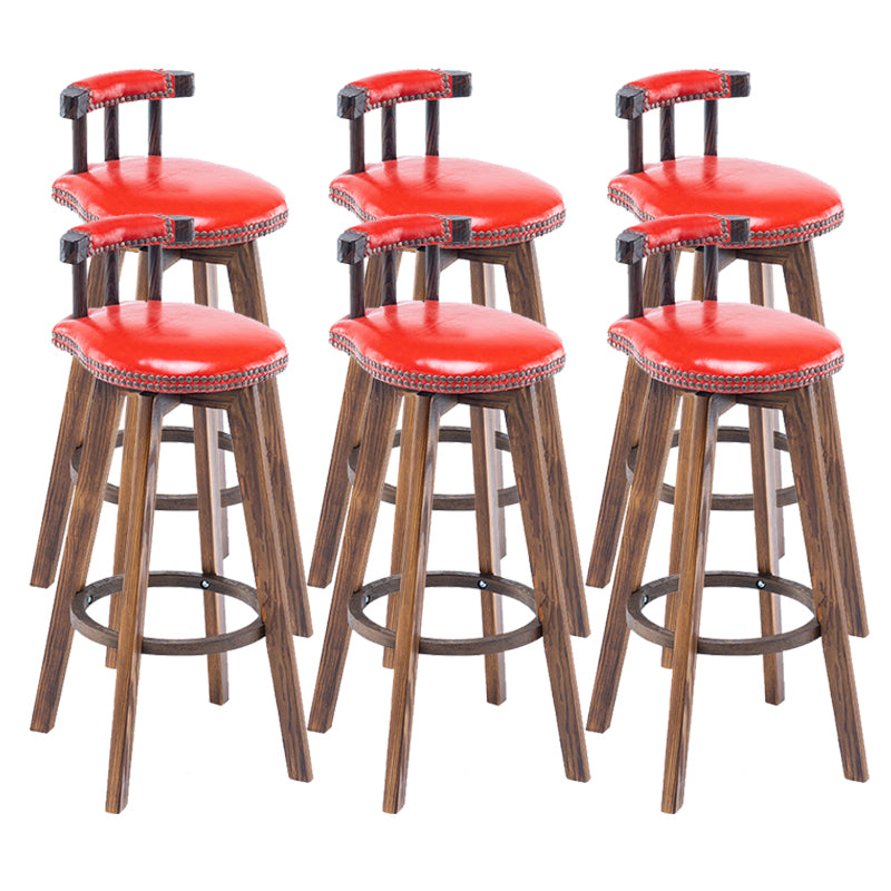 Industrial Wooden Counter Height Stools Round Bar Stool for Bristol