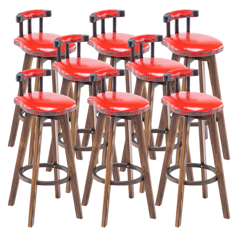 Industrial Wooden Counter Height Stools Round Bar Stool for Bristol