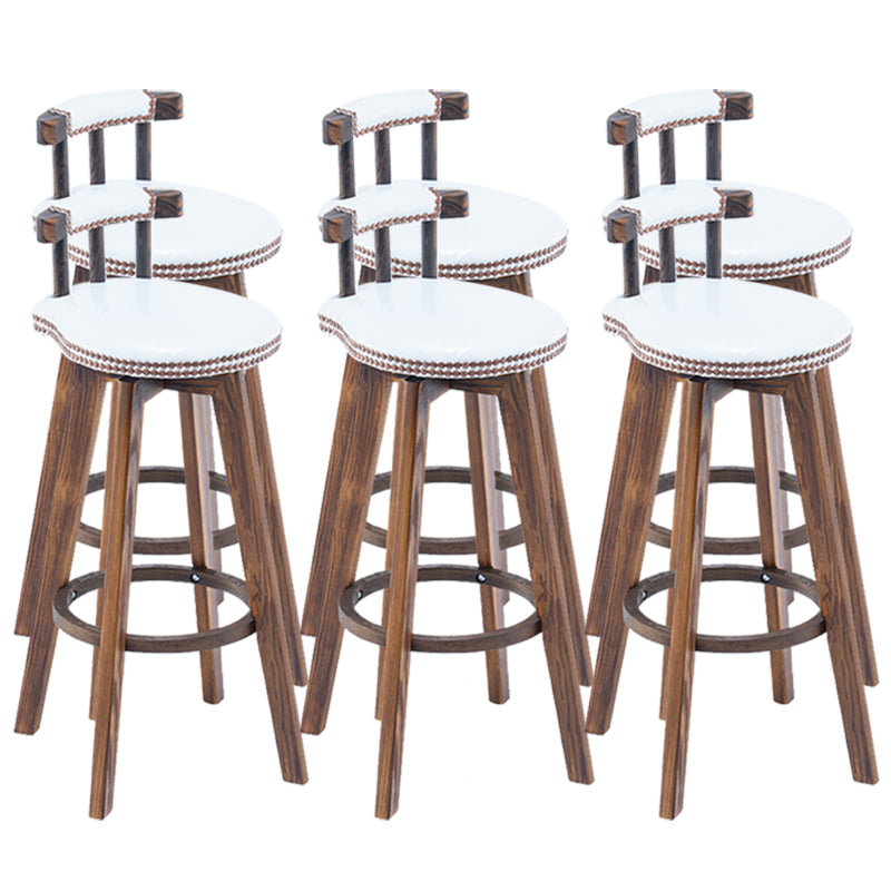 Industrial Wooden Counter Height Stools Round Bar Stool for Bristol