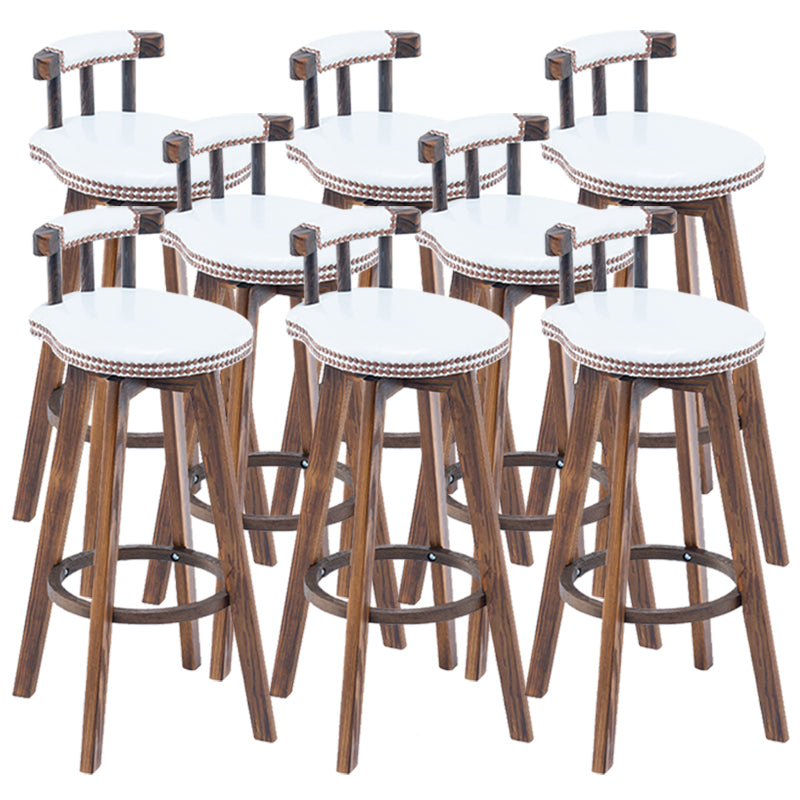 Industrial Wooden Counter Height Stools Round Bar Stool for Bristol