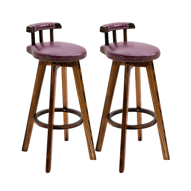 Industrial Wooden Counter Height Stools Round Bar Stool for Bristol